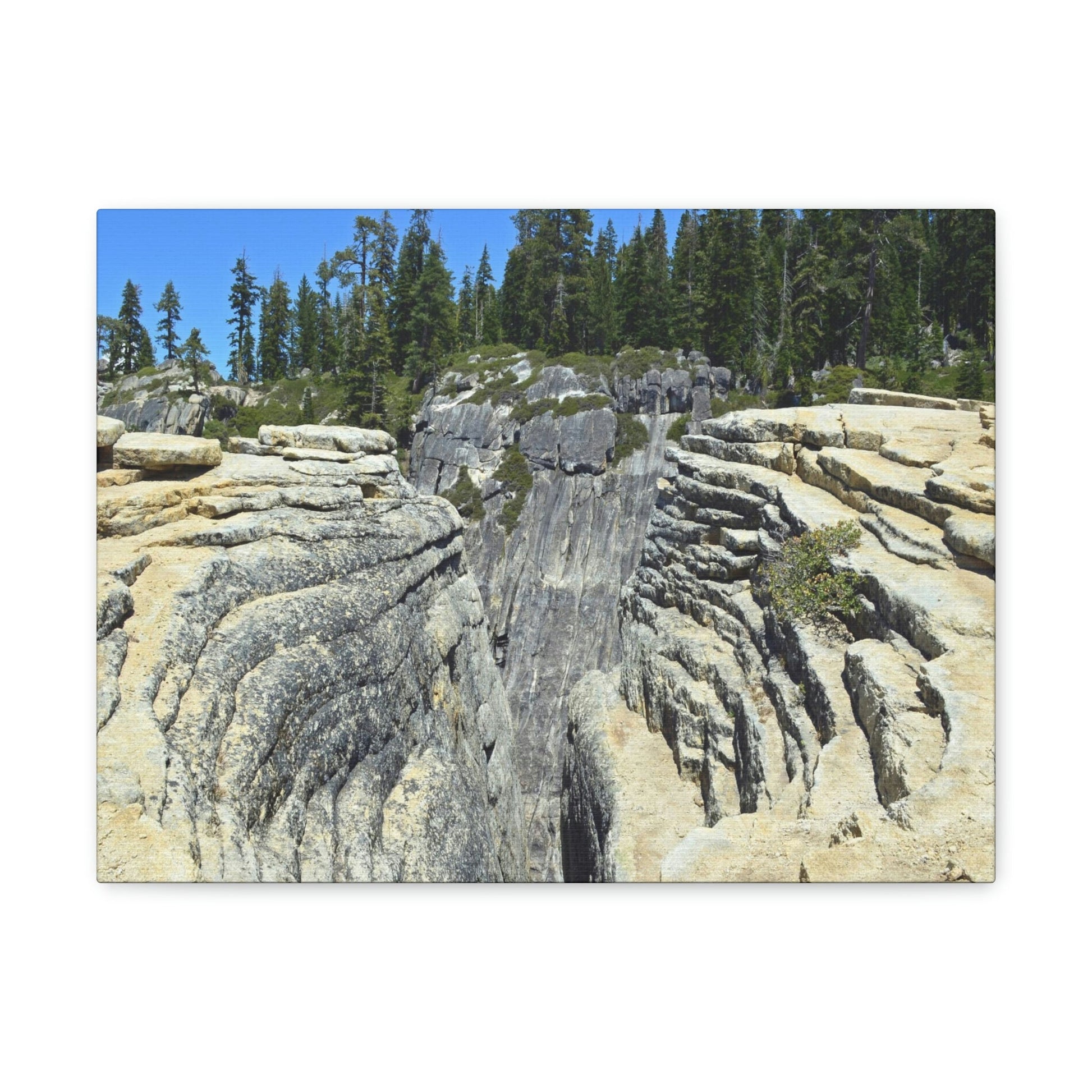 Canvas Gallery Wraps - The US National Parks - Yosemite Park Taft Point fissures - California - USA NPS - Green Forest Home