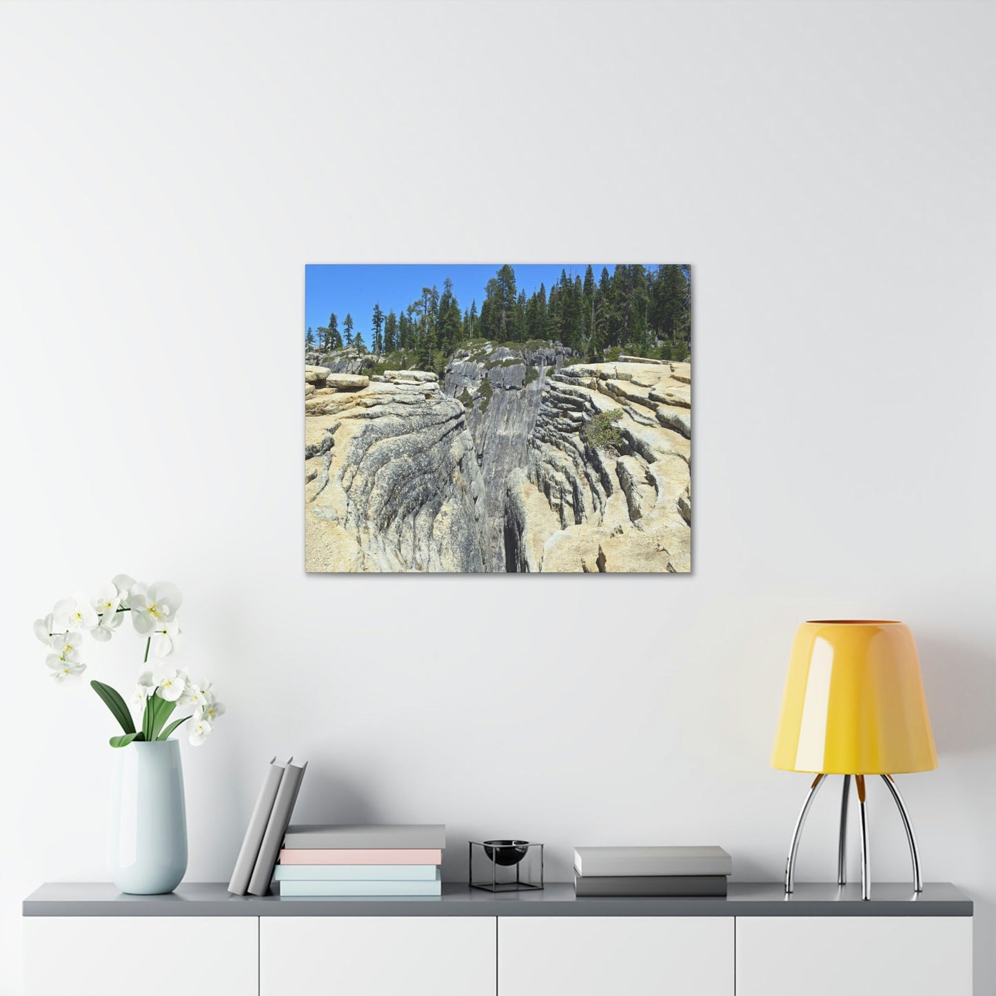 Canvas Gallery Wraps - The US National Parks - Yosemite Park Taft Point fissures - California - USA NPS - Green Forest Home