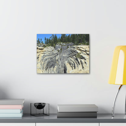 Canvas Gallery Wraps - The US National Parks - Yosemite Park Taft Point fissures - California - USA NPS - Green Forest Home