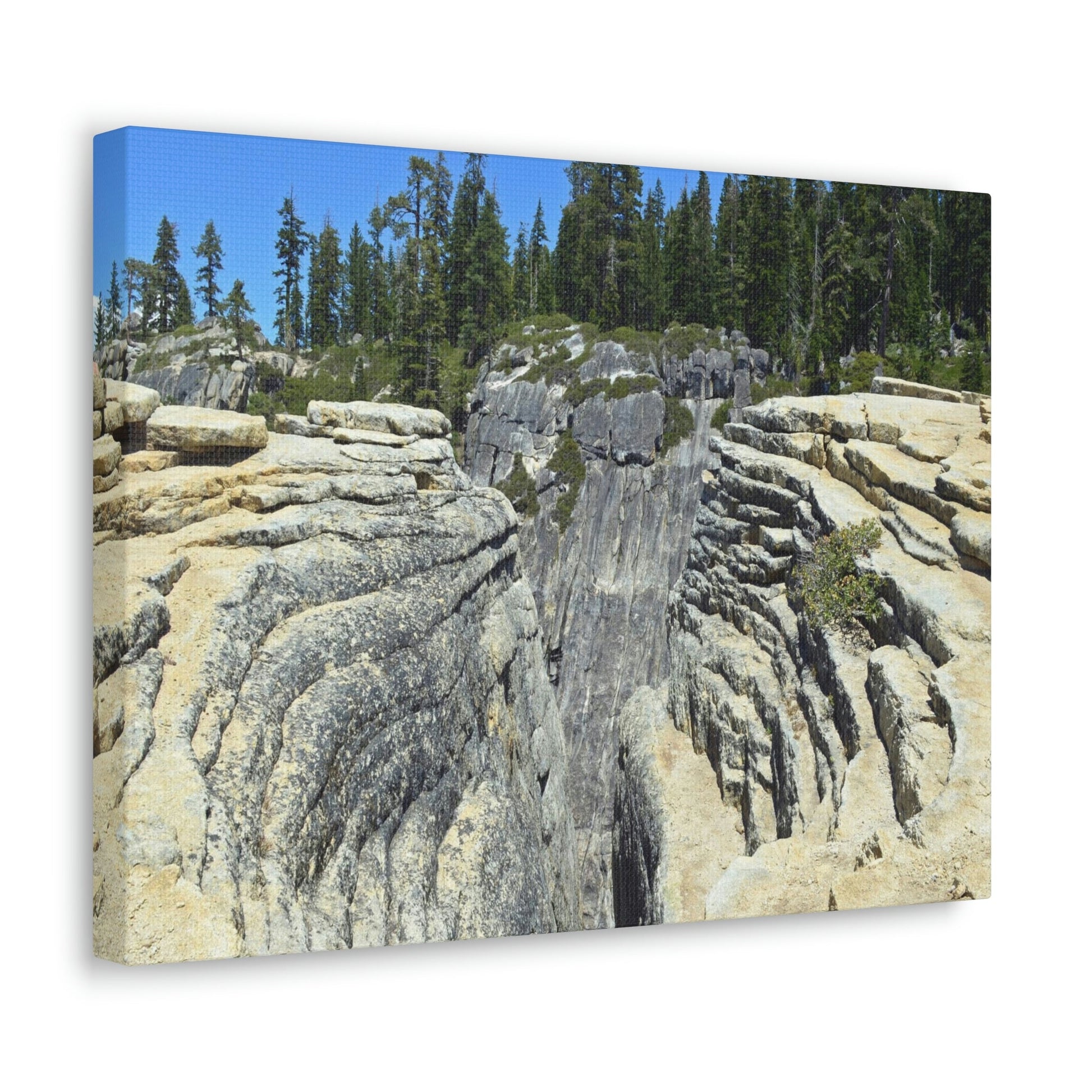 Canvas Gallery Wraps - The US National Parks - Yosemite Park Taft Point fissures - California - USA NPS - Green Forest Home