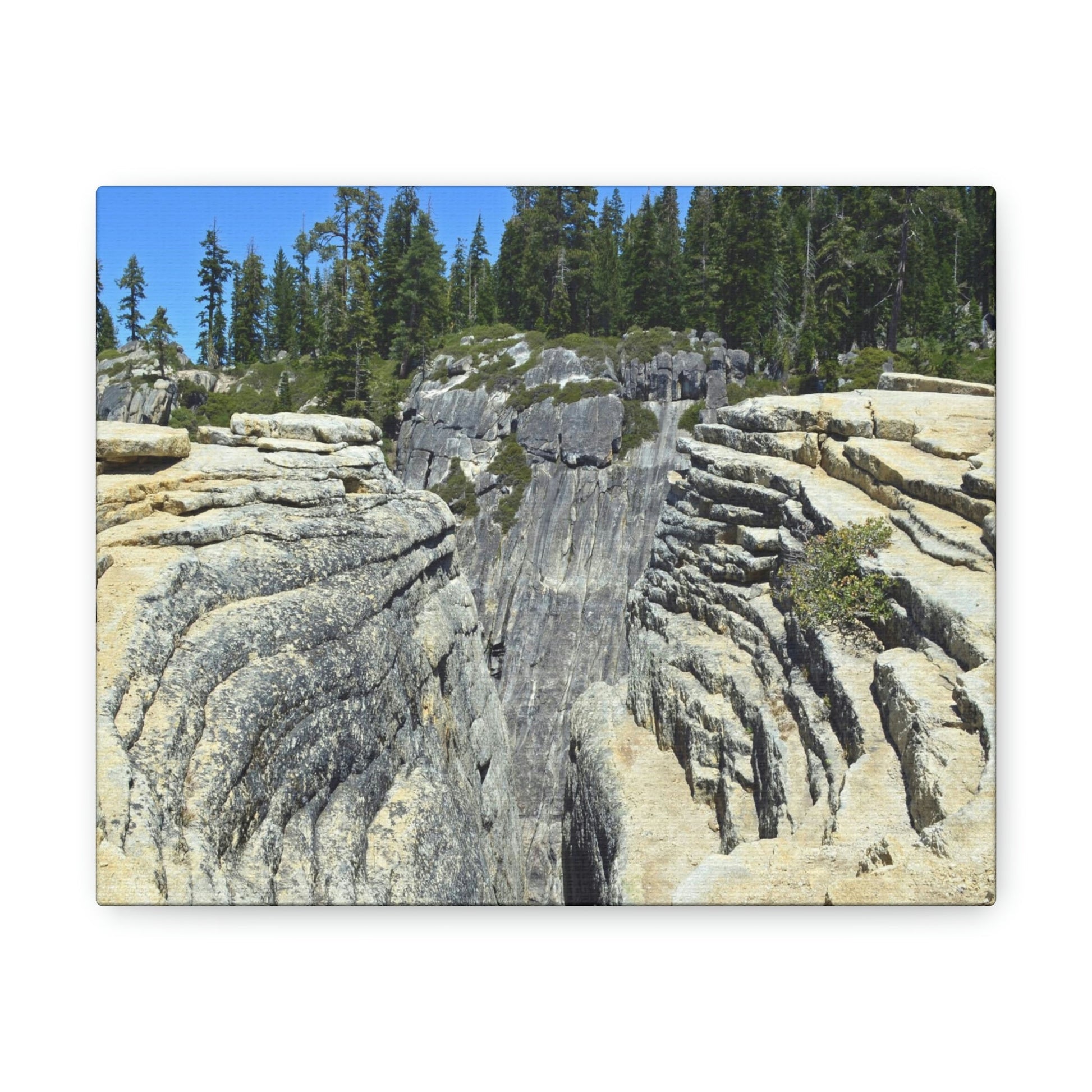 Canvas Gallery Wraps - The US National Parks - Yosemite Park Taft Point fissures - California - USA NPS - Green Forest Home