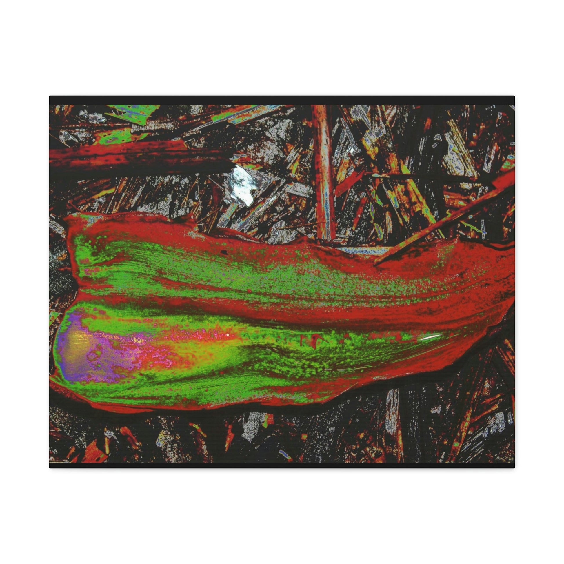 Canvas Gallery Wraps - USA MADE 👨‍👩‍👧‍👧 Unique images of Yagrumo Tree & leafs from El Yunque rainforest PR - Alien 👽 Vision - Green Forest Home