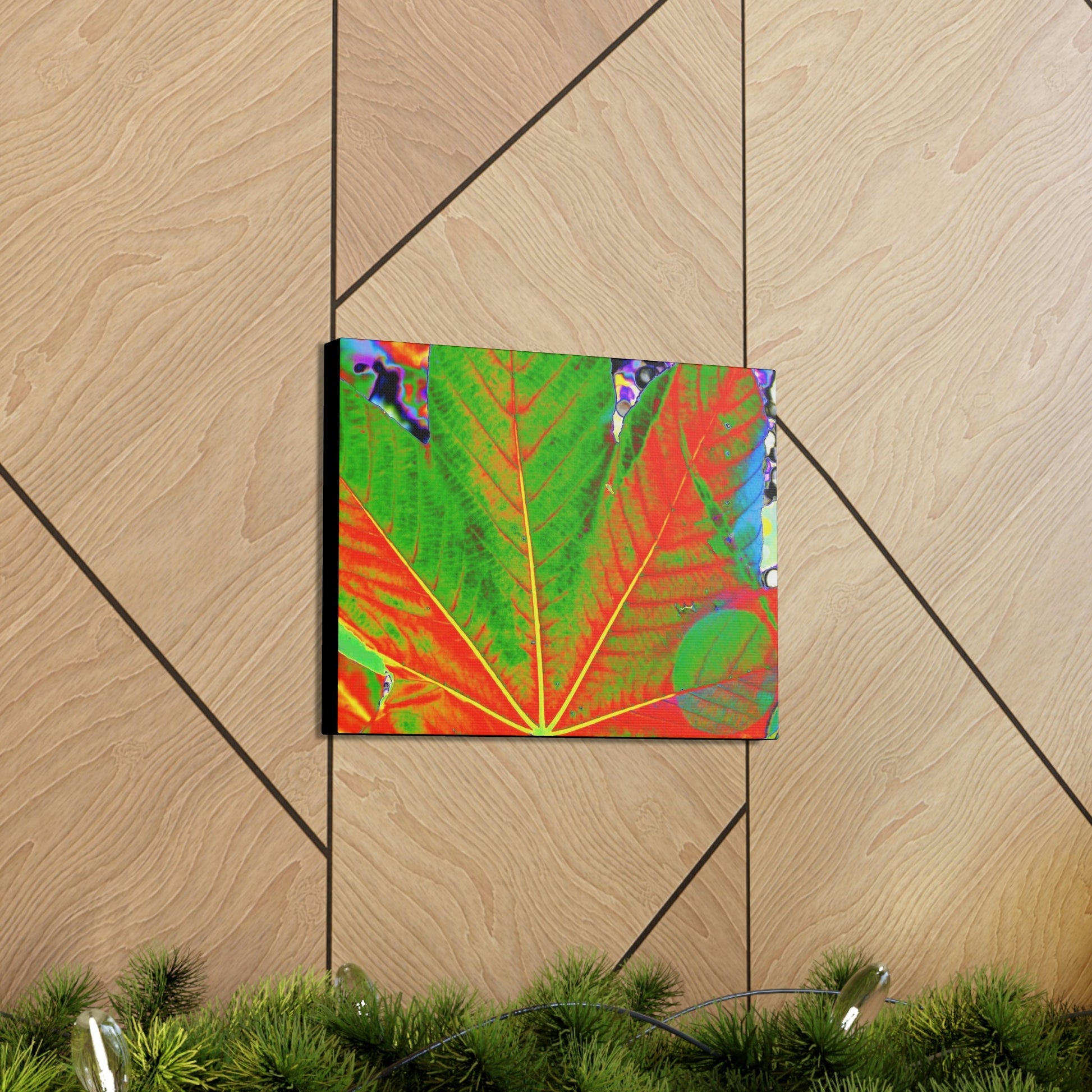 Canvas Gallery Wraps - USA MADE 👨‍👩‍👧‍👧 Unique images of Yagrumo Tree & leafs from El Yunque rainforest PR - Alien 👽 Vision - Green Forest Home