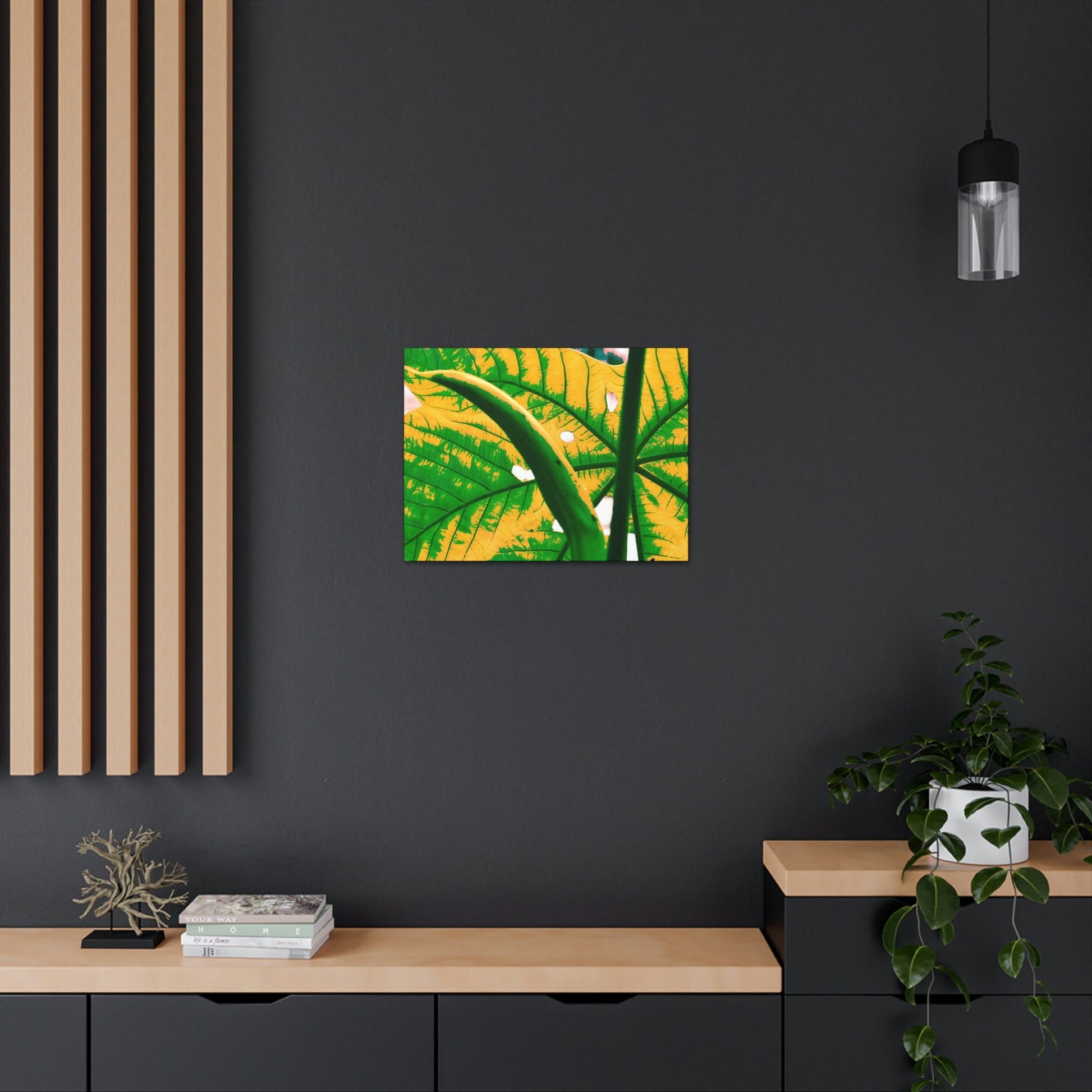 Canvas Gallery Wraps - USA MADE 👨‍👩‍👧‍👧 Unique images of Yagrumo Tree & leafs from El Yunque rainforest PR - Alien 👽 Vision - Green Forest Home