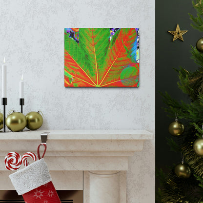 Canvas Gallery Wraps - USA MADE 👨‍👩‍👧‍👧 Unique images of Yagrumo Tree & leafs from El Yunque rainforest PR - Alien 👽 Vision - Green Forest Home