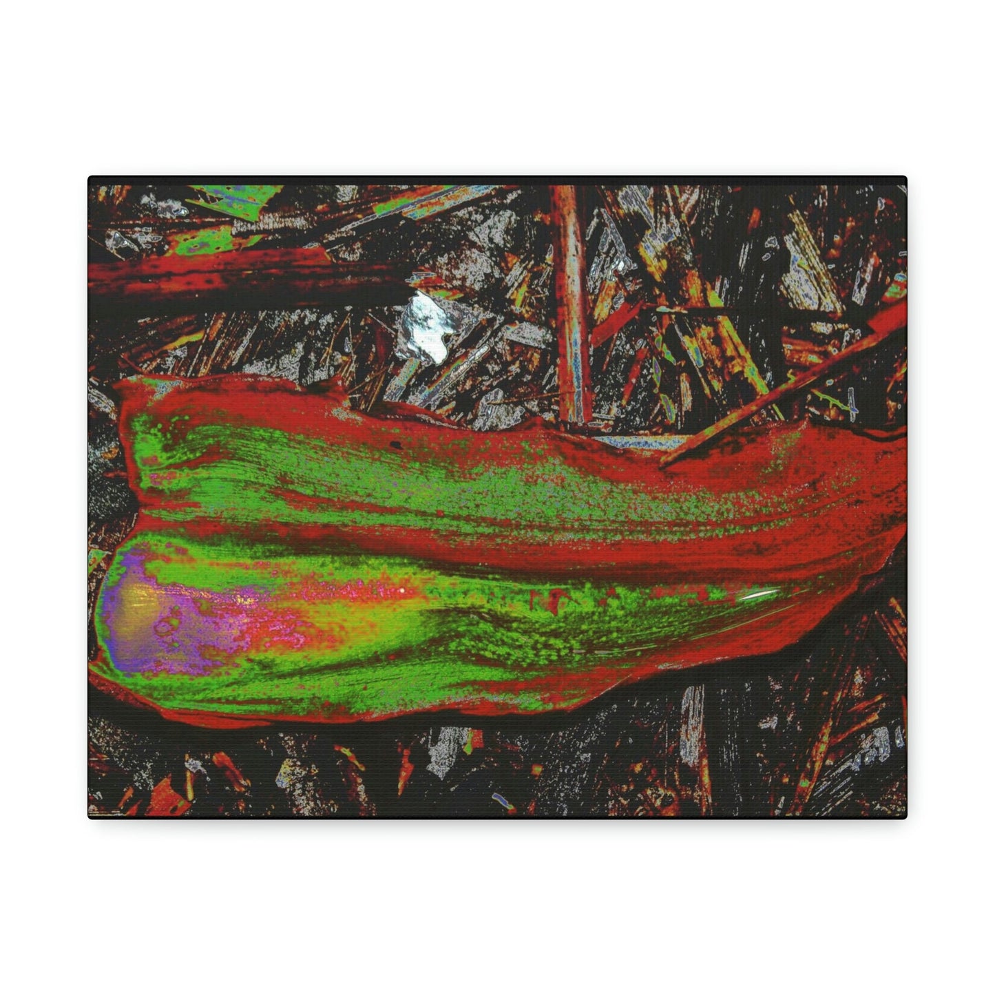 Canvas Gallery Wraps - USA MADE 👨‍👩‍👧‍👧 Unique images of Yagrumo Tree & leafs from El Yunque rainforest PR - Alien 👽 Vision - Green Forest Home