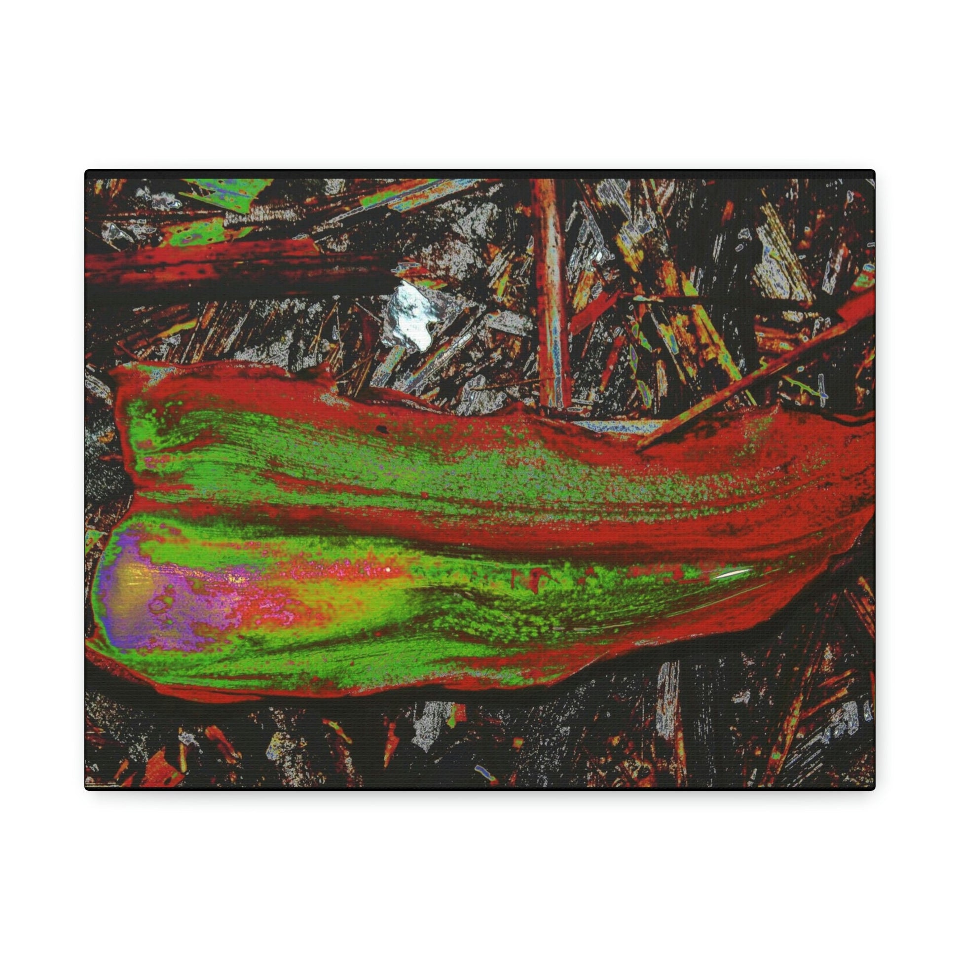 Canvas Gallery Wraps - USA MADE 👨‍👩‍👧‍👧 Unique images of Yagrumo Tree & leafs from El Yunque rainforest PR - Alien 👽 Vision - Green Forest Home