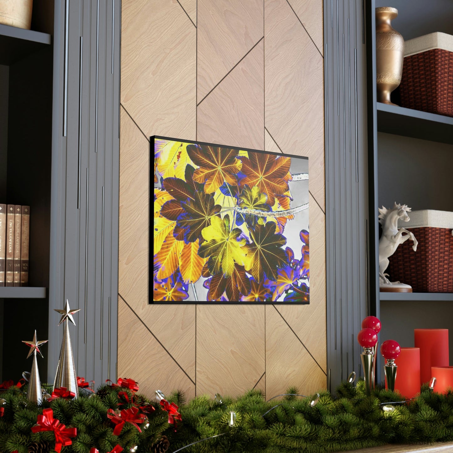 Canvas Gallery Wraps - USA MADE 👨‍👩‍👧‍👧 Unique images of Yagrumo Tree & leafs from El Yunque rainforest PR - Alien 👽 Vision - Green Forest Home