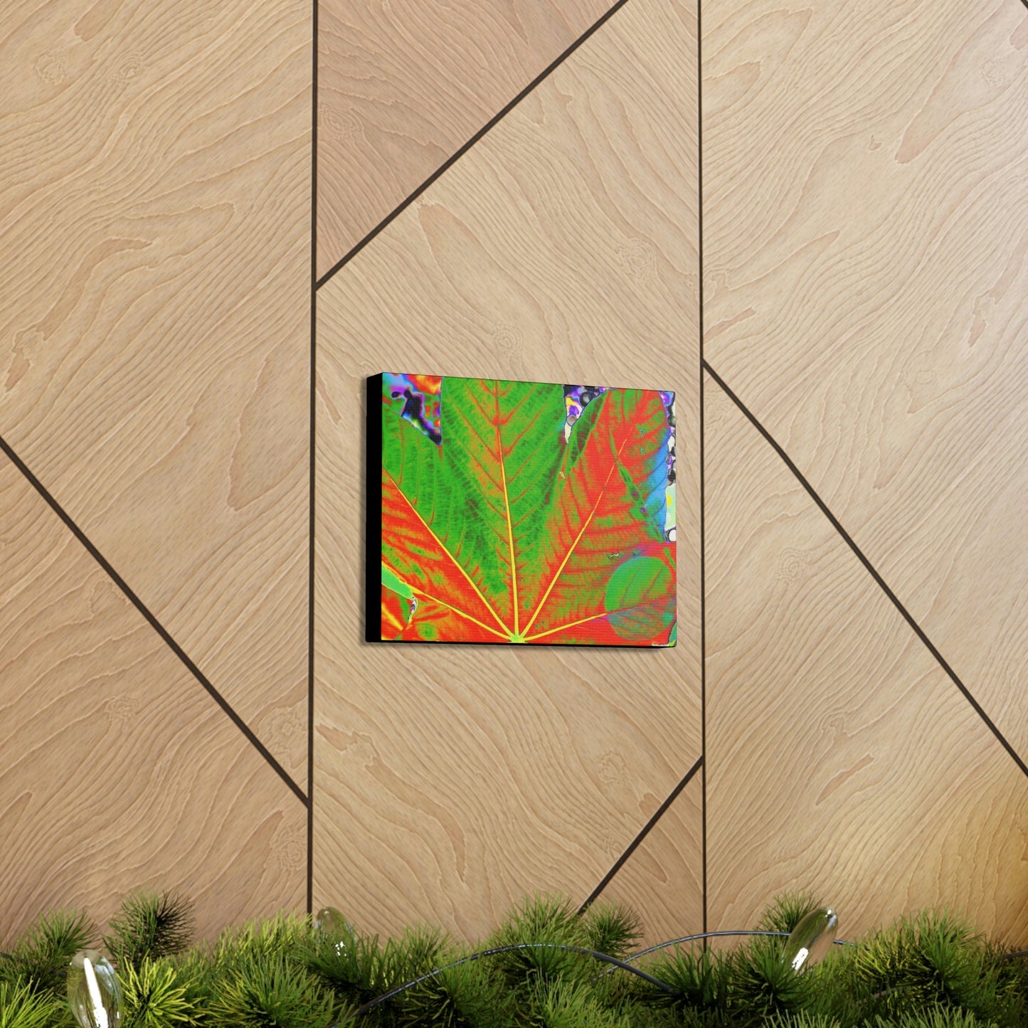 Canvas Gallery Wraps - USA MADE 👨‍👩‍👧‍👧 Unique images of Yagrumo Tree & leafs from El Yunque rainforest PR - Alien 👽 Vision - Green Forest Home