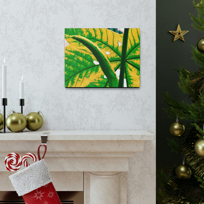 Canvas Gallery Wraps - USA MADE 👨‍👩‍👧‍👧 Unique images of Yagrumo Tree & leafs from El Yunque rainforest PR - Alien 👽 Vision - Green Forest Home