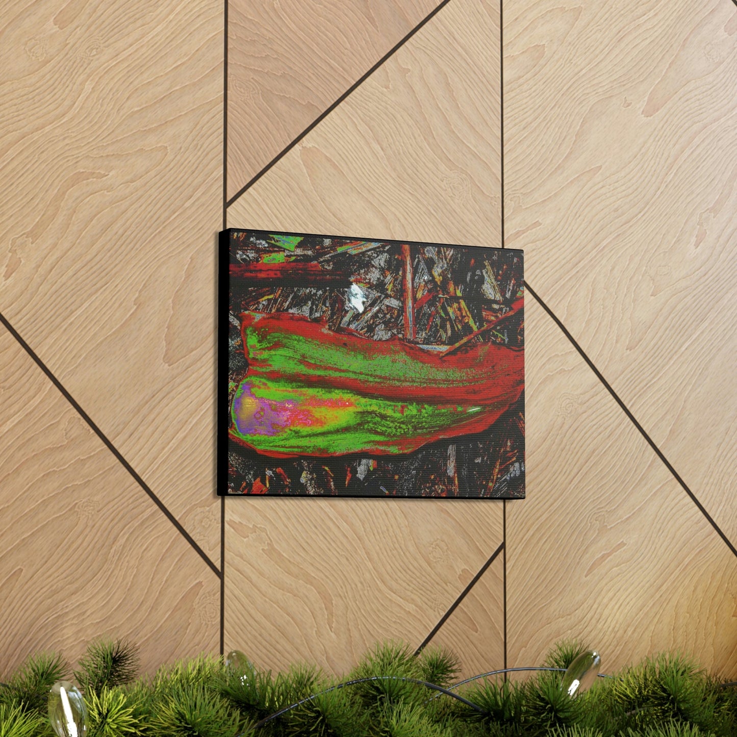 Canvas Gallery Wraps - USA MADE 👨‍👩‍👧‍👧 Unique images of Yagrumo Tree & leafs from El Yunque rainforest PR - Alien 👽 Vision - Green Forest Home