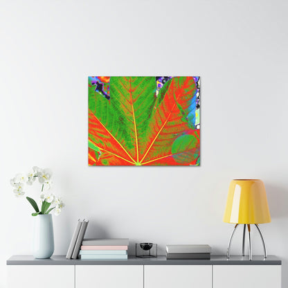 Canvas Gallery Wraps - USA MADE 👨‍👩‍👧‍👧 Unique images of Yagrumo Tree & leafs from El Yunque rainforest PR - Alien 👽 Vision - Green Forest Home