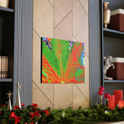 Canvas Gallery Wraps - USA MADE 👨‍👩‍👧‍👧 Unique images of Yagrumo Tree & leafs from El Yunque rainforest PR - Alien 👽 Vision - Green Forest Home