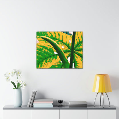 Canvas Gallery Wraps - USA MADE 👨‍👩‍👧‍👧 Unique images of Yagrumo Tree & leafs from El Yunque rainforest PR - Alien 👽 Vision - Green Forest Home