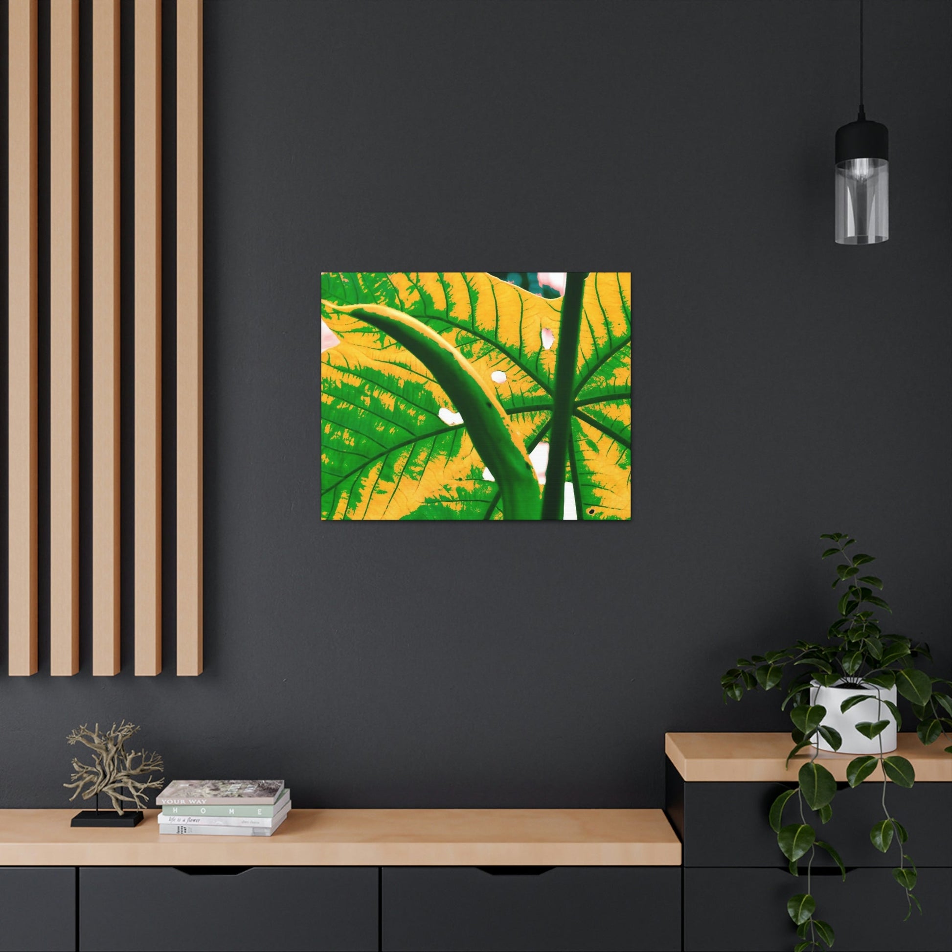 Canvas Gallery Wraps - USA MADE 👨‍👩‍👧‍👧 Unique images of Yagrumo Tree & leafs from El Yunque rainforest PR - Alien 👽 Vision - Green Forest Home