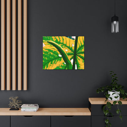 Canvas Gallery Wraps - USA MADE 👨‍👩‍👧‍👧 Unique images of Yagrumo Tree & leafs from El Yunque rainforest PR - Alien 👽 Vision - Green Forest Home