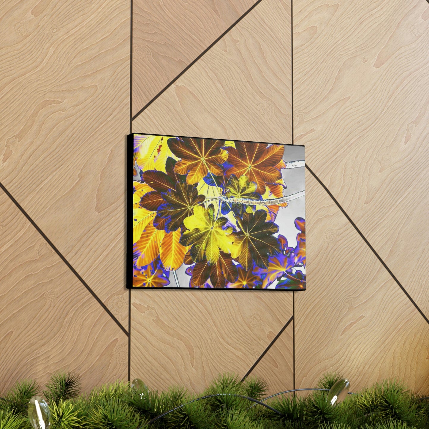 Canvas Gallery Wraps - USA MADE 👨‍👩‍👧‍👧 Unique images of Yagrumo Tree & leafs from El Yunque rainforest PR - Alien 👽 Vision - Green Forest Home