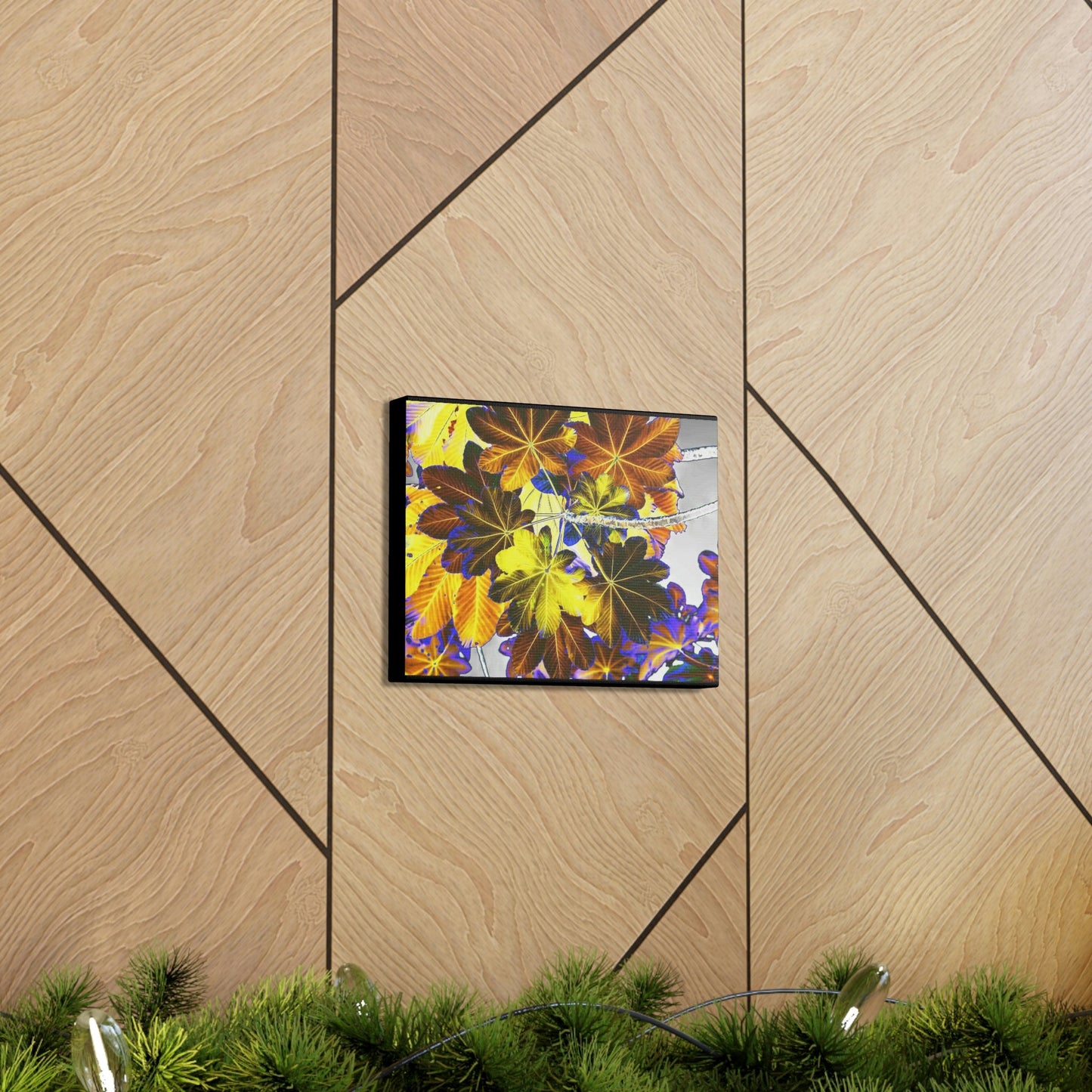Canvas Gallery Wraps - USA MADE 👨‍👩‍👧‍👧 Unique images of Yagrumo Tree & leafs from El Yunque rainforest PR - Alien 👽 Vision - Green Forest Home