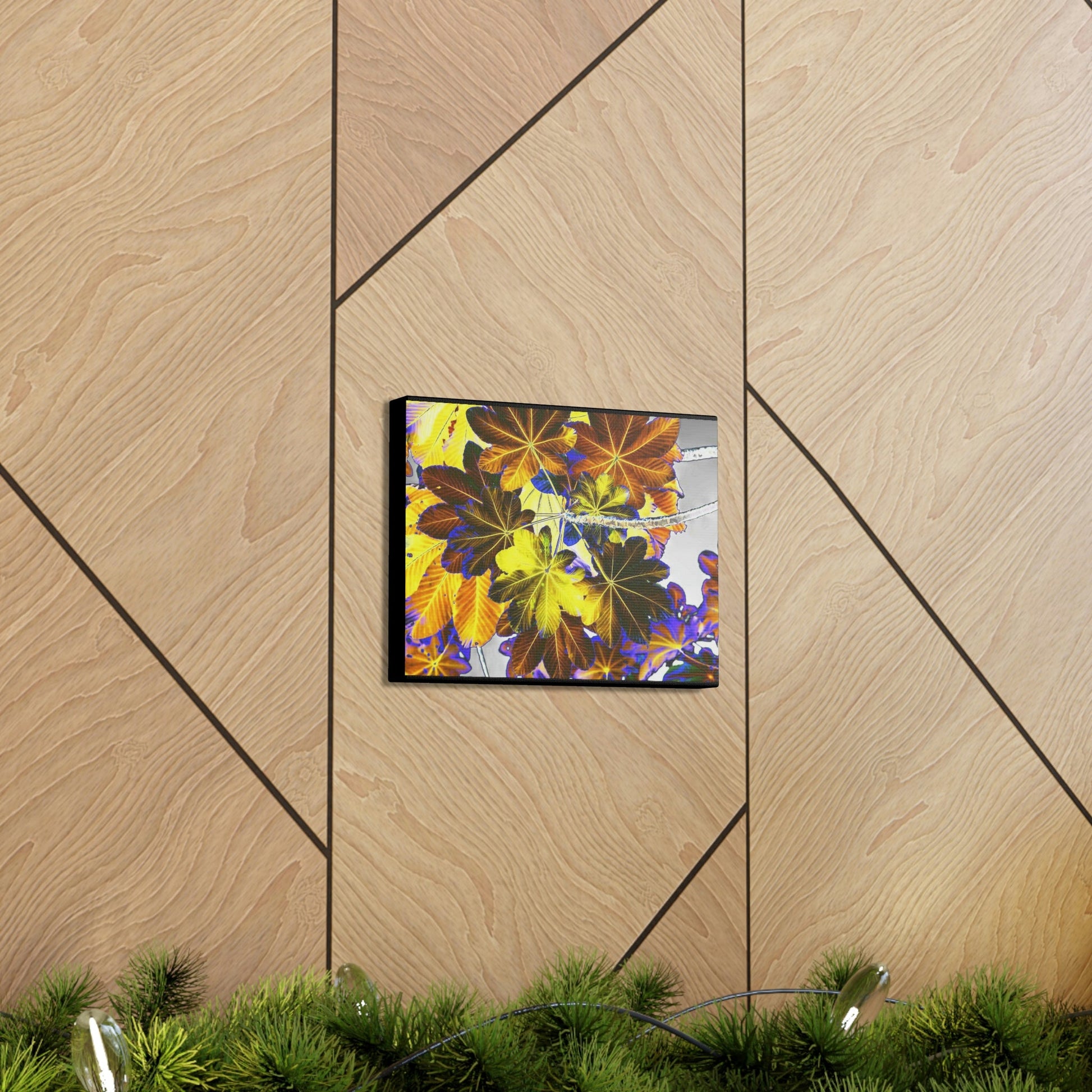 Canvas Gallery Wraps - USA MADE 👨‍👩‍👧‍👧 Unique images of Yagrumo Tree & leafs from El Yunque rainforest PR - Alien 👽 Vision - Green Forest Home