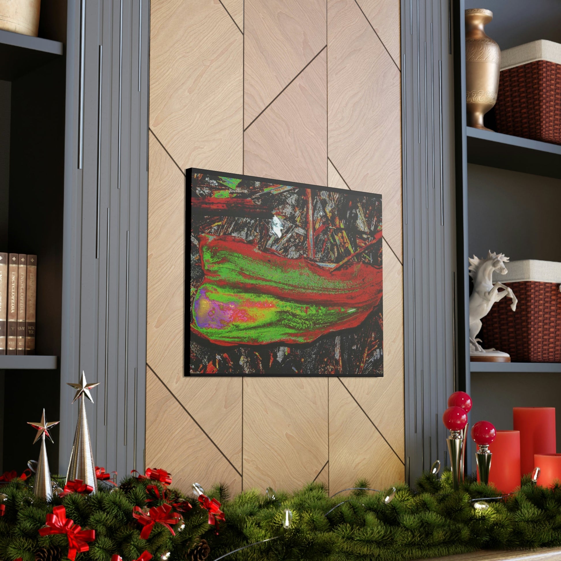 Canvas Gallery Wraps - USA MADE 👨‍👩‍👧‍👧 Unique images of Yagrumo Tree & leafs from El Yunque rainforest PR - Alien 👽 Vision - Green Forest Home
