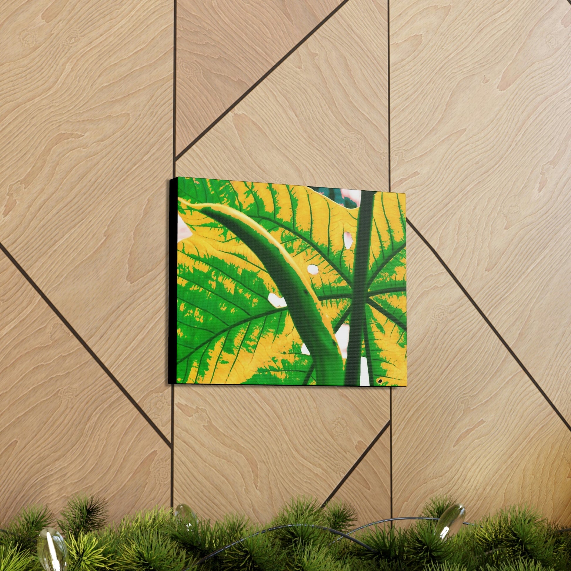 Canvas Gallery Wraps - USA MADE 👨‍👩‍👧‍👧 Unique images of Yagrumo Tree & leafs from El Yunque rainforest PR - Alien 👽 Vision - Green Forest Home
