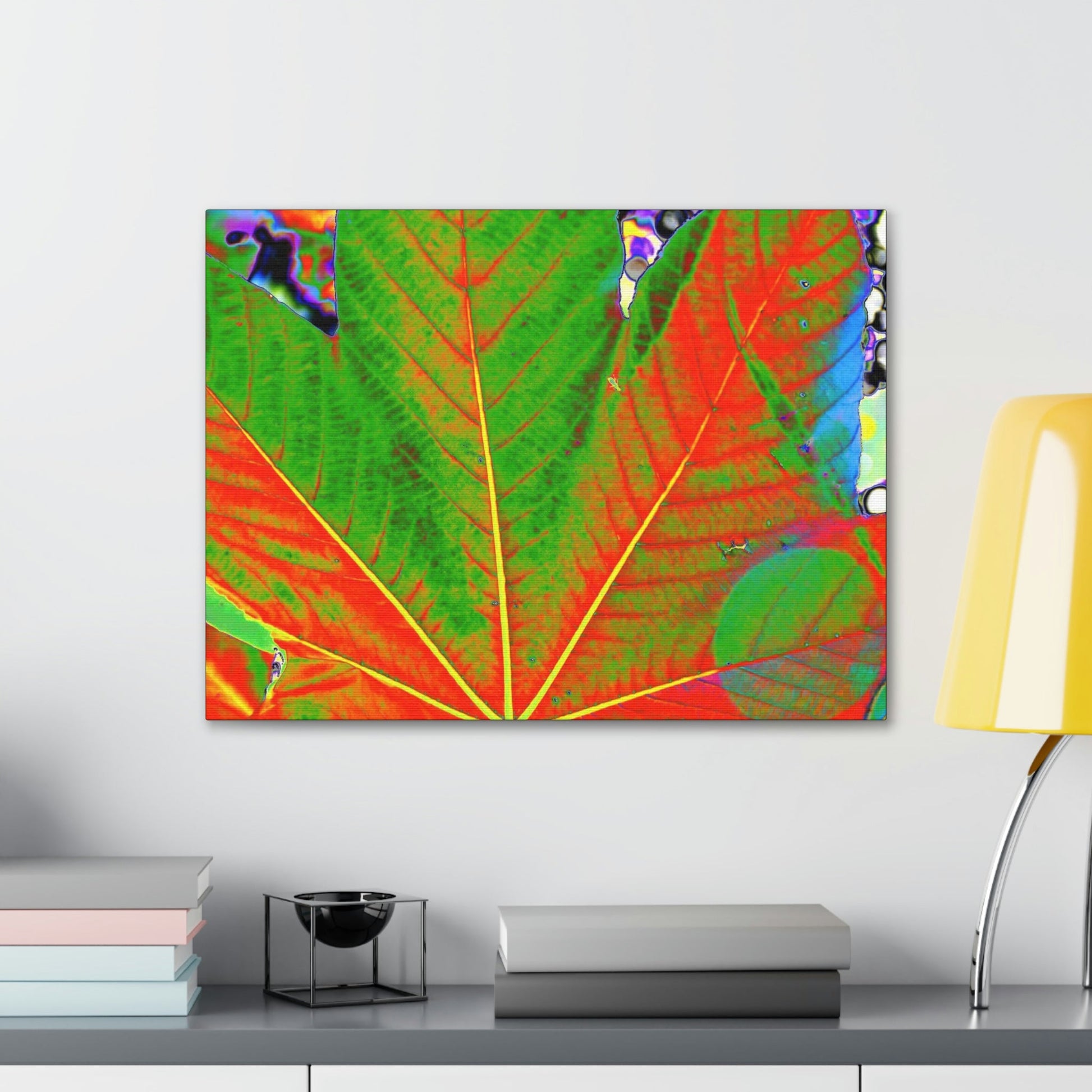 Canvas Gallery Wraps - USA MADE 👨‍👩‍👧‍👧 Unique images of Yagrumo Tree & leafs from El Yunque rainforest PR - Alien 👽 Vision - Green Forest Home