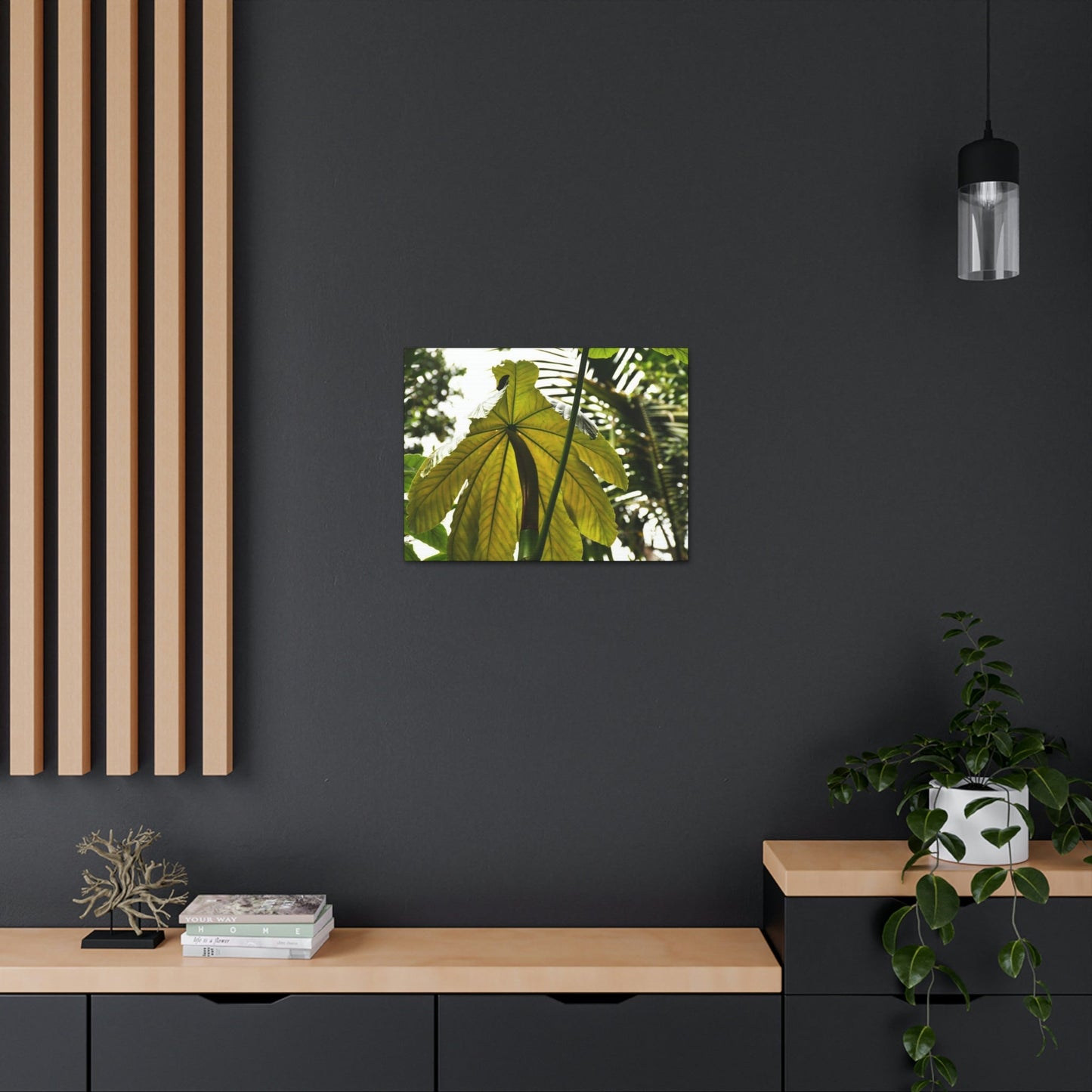 Canvas Gallery Wraps - USA MADE 👨‍👩‍👧‍👧 Unique images of Yagrumo Tree & leafs from El Yunque rainforest PR - Human 👩‍🦰 Vision - Green Forest Home