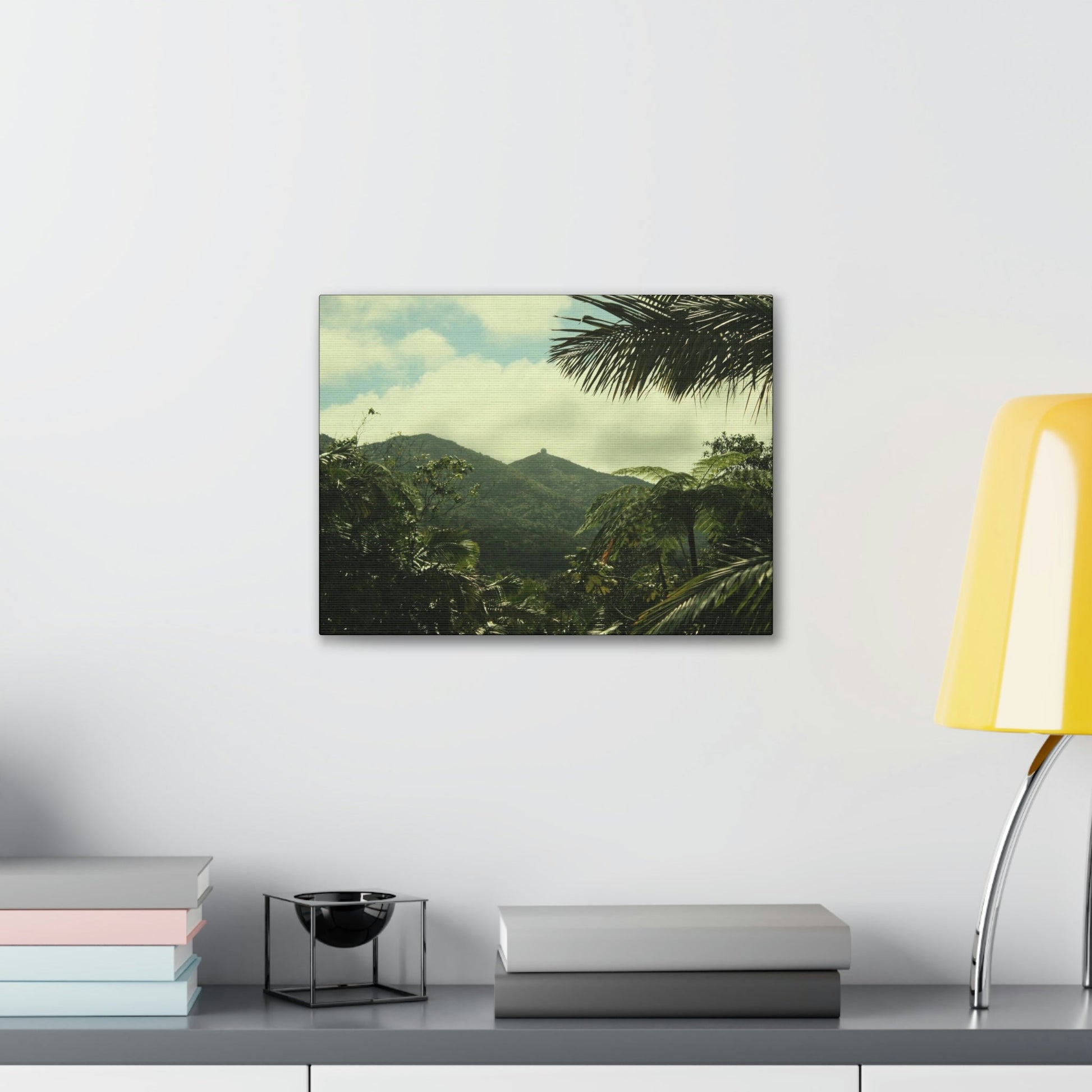 Canvas Gallery Wraps - View of East peak from lost park PR 191 road - entrance of Tradewinds trail before Maria - 2013 - Green Forest Home