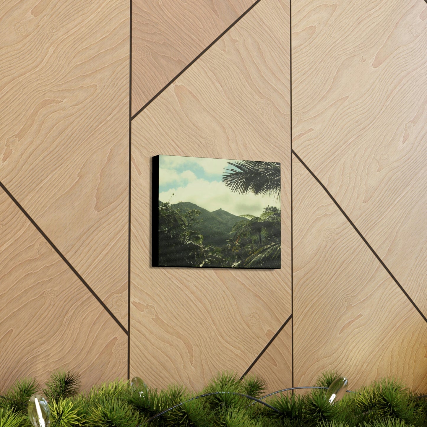 Canvas Gallery Wraps - View of East peak from lost park PR 191 road - entrance of Tradewinds trail before Maria - 2013 - Green Forest Home