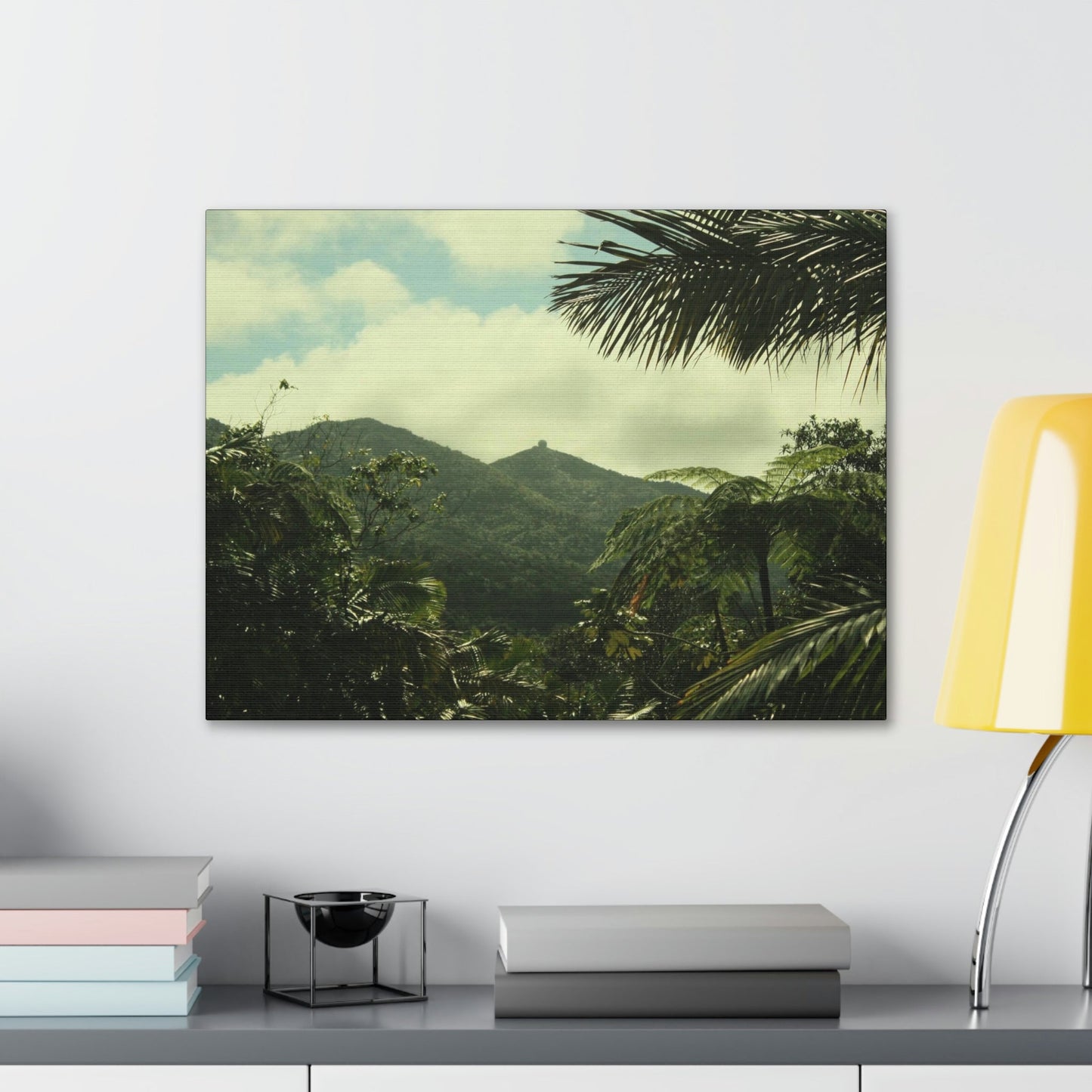 Canvas Gallery Wraps - View of East peak from lost park PR 191 road - entrance of Tradewinds trail before Maria - 2013 - Green Forest Home