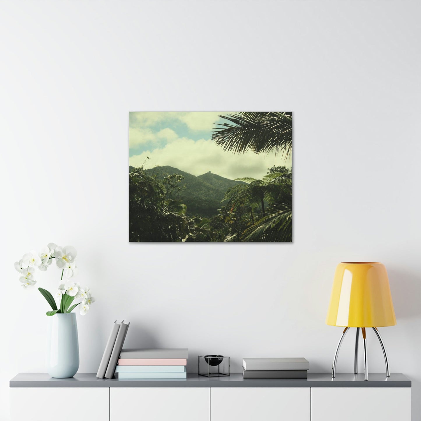 Canvas Gallery Wraps - View of East peak from lost park PR 191 road - entrance of Tradewinds trail before Maria - 2013 - Green Forest Home