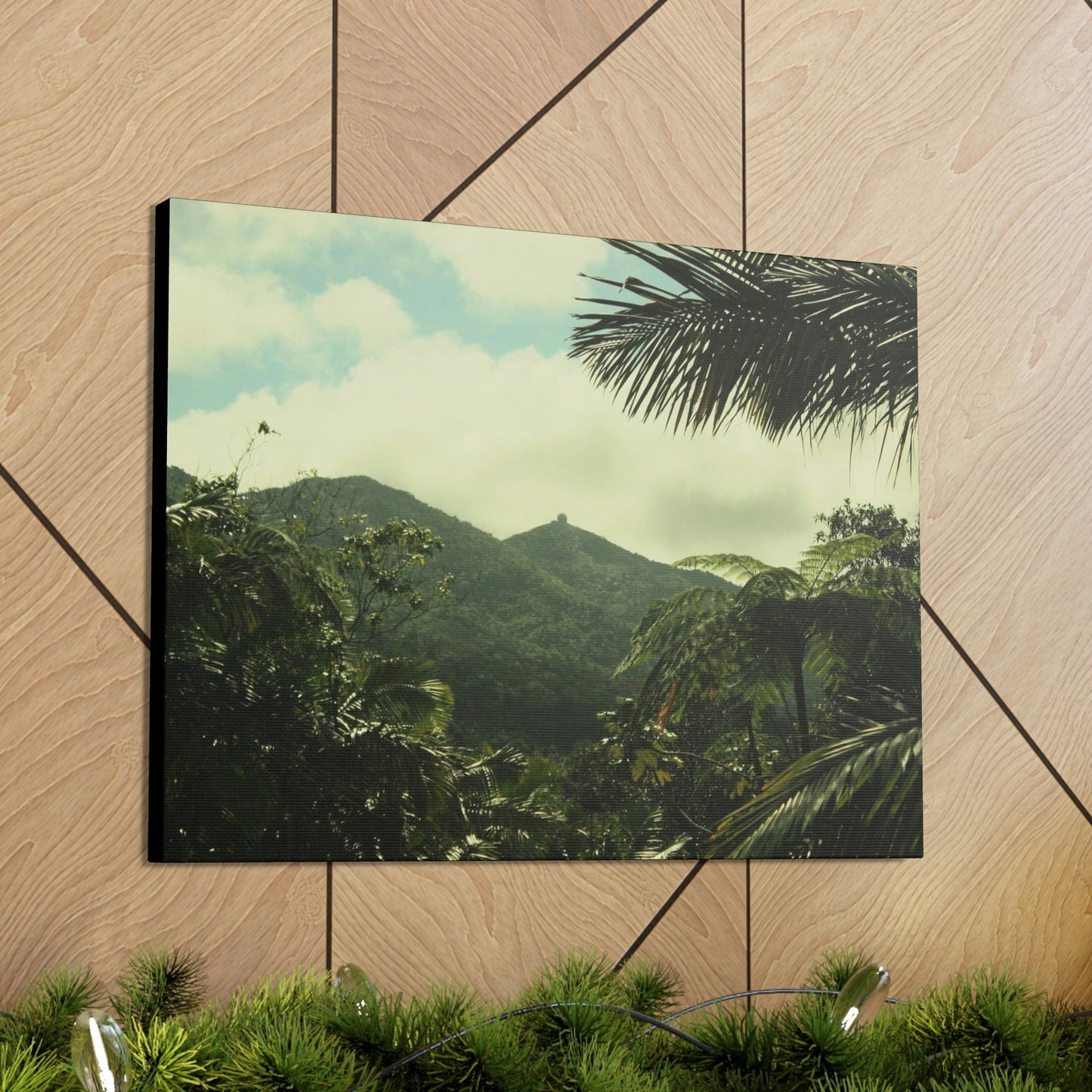 Canvas Gallery Wraps - View of East peak from lost park PR 191 road - entrance of Tradewinds trail before Maria - 2013 - Green Forest Home