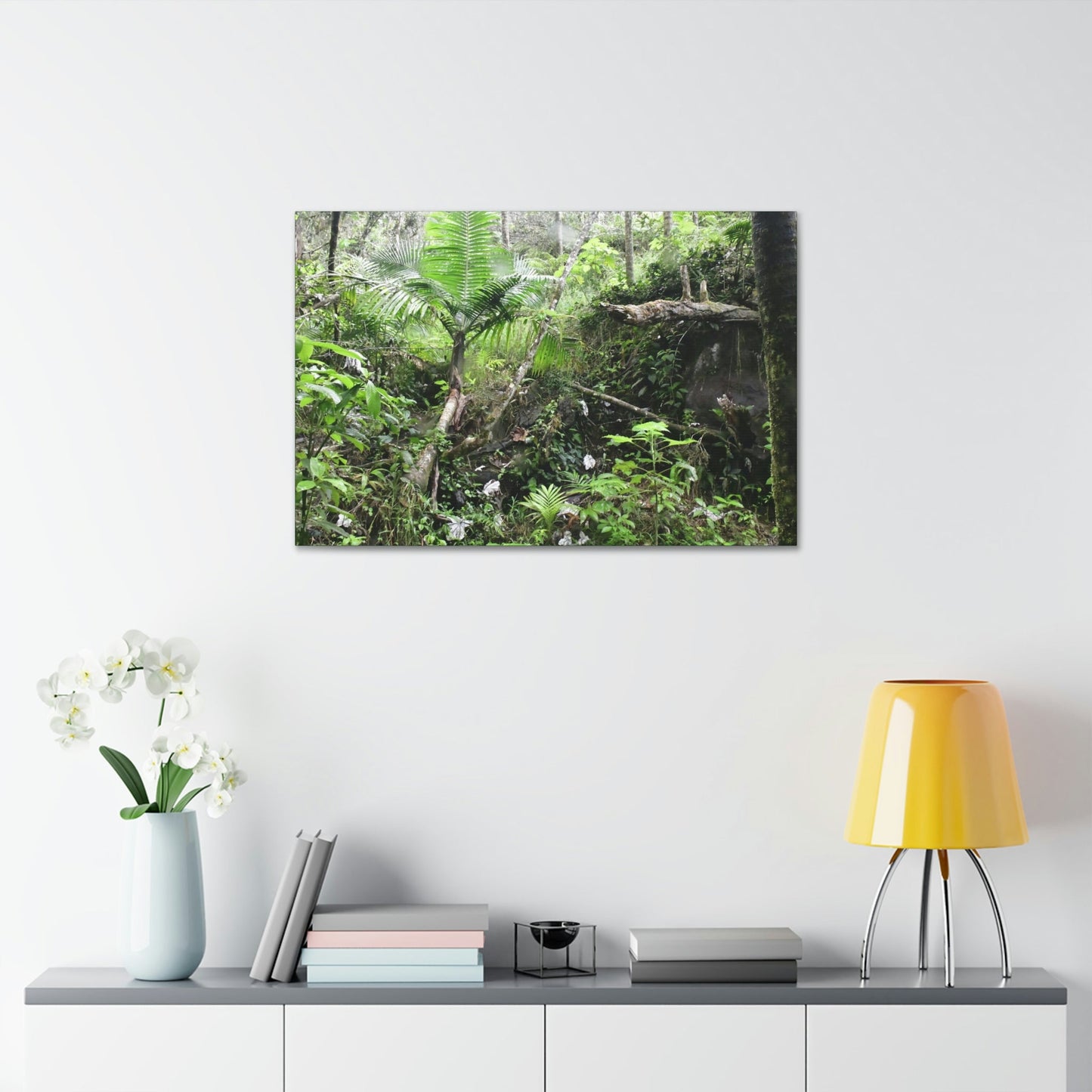 Canvas Stretched - Forest@Home - El Yunque - A common sight after storms - chaotic streams in formation and decaying trees - Tradewinds - Green Forest Home