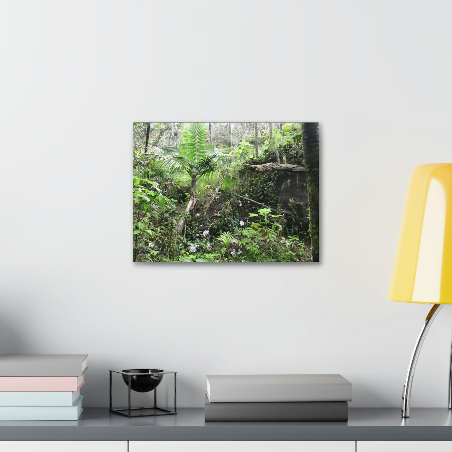 Canvas Stretched - Forest@Home - El Yunque - A common sight after storms - chaotic streams in formation and decaying trees - Tradewinds - Green Forest Home