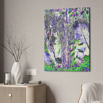 Canvas Stretched - Forest@Home - El Yunque - Amazing Sierra Palm grows in boulder with long roots comming down - Tradewinds - Green Forest Home