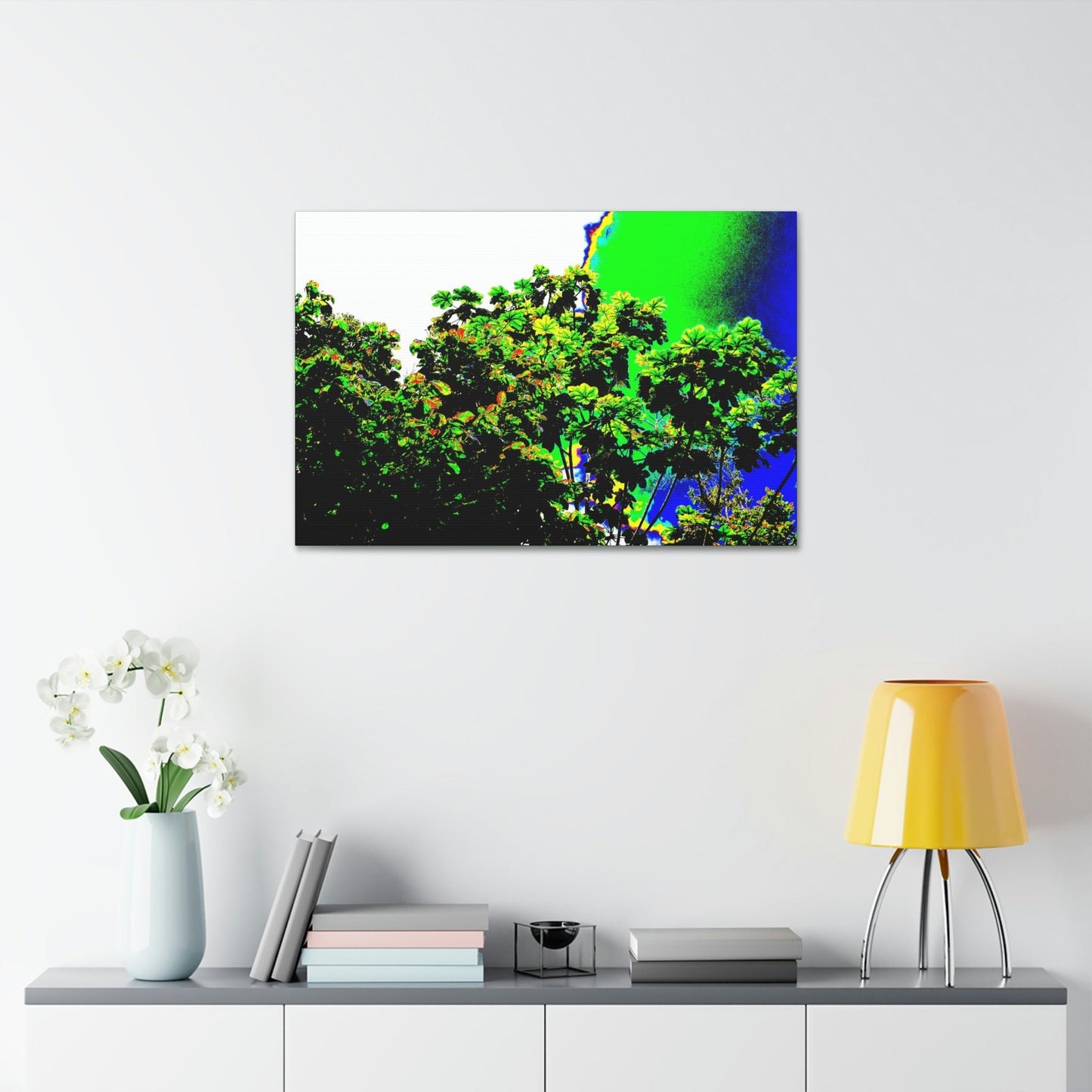 Canvas Stretched - Forest@Home - El Yunque National Forest - Recovering from Hurricane Maria - a Yagrumo tree grows after the storm - Green Forest Home