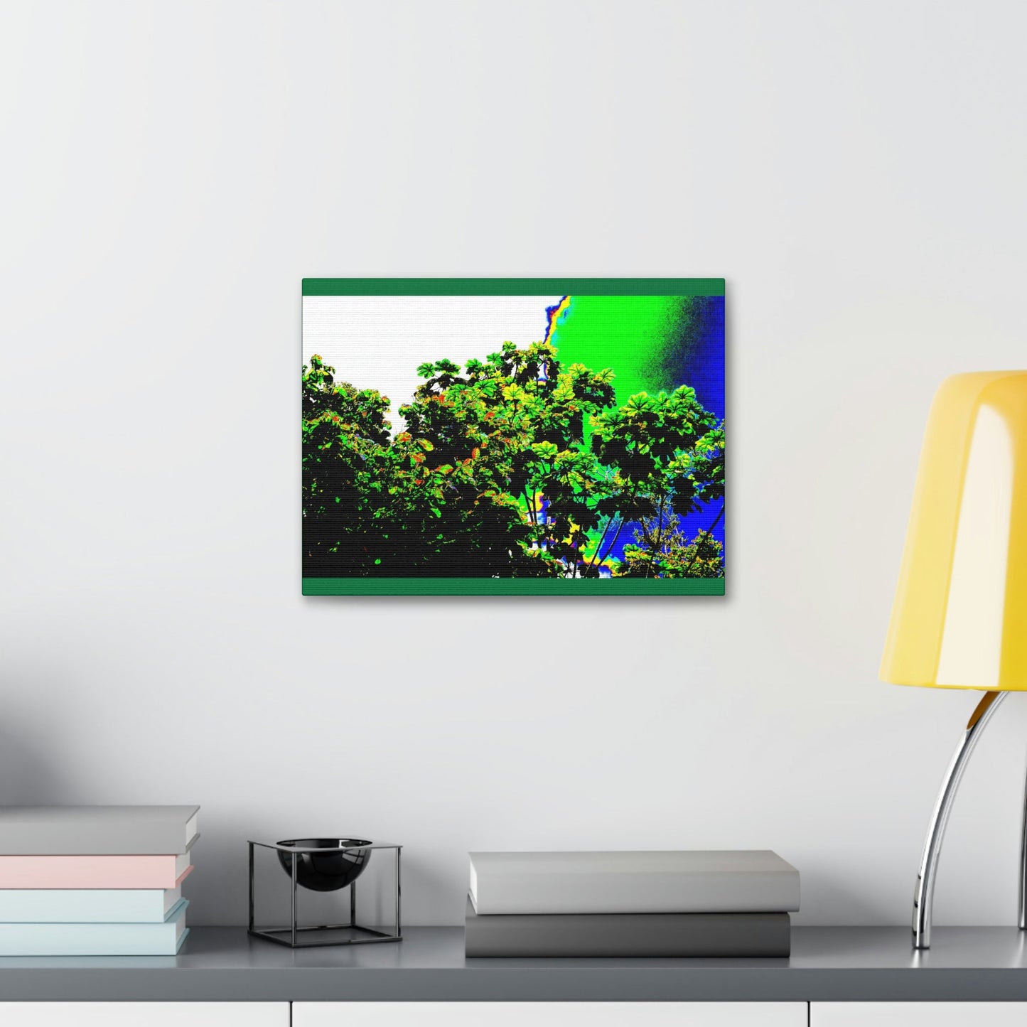 Canvas Stretched - Forest@Home - El Yunque National Forest - Recovering from Hurricane Maria - a Yagrumo tree grows after the storm - Green Forest Home