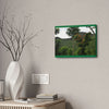 Canvas Stretched - Forest@Home - El Yunque National Forest - Recovering from Hurricane Maria - Mountains view and meaito red flowers - Green Forest Home