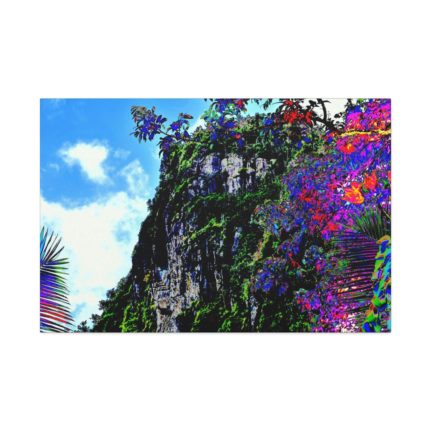 Canvas Stretched - Forest@Home - El Yunque National Forest - Recovering from Hurricane Maria - peaks exposed by the storm - Green Forest Home