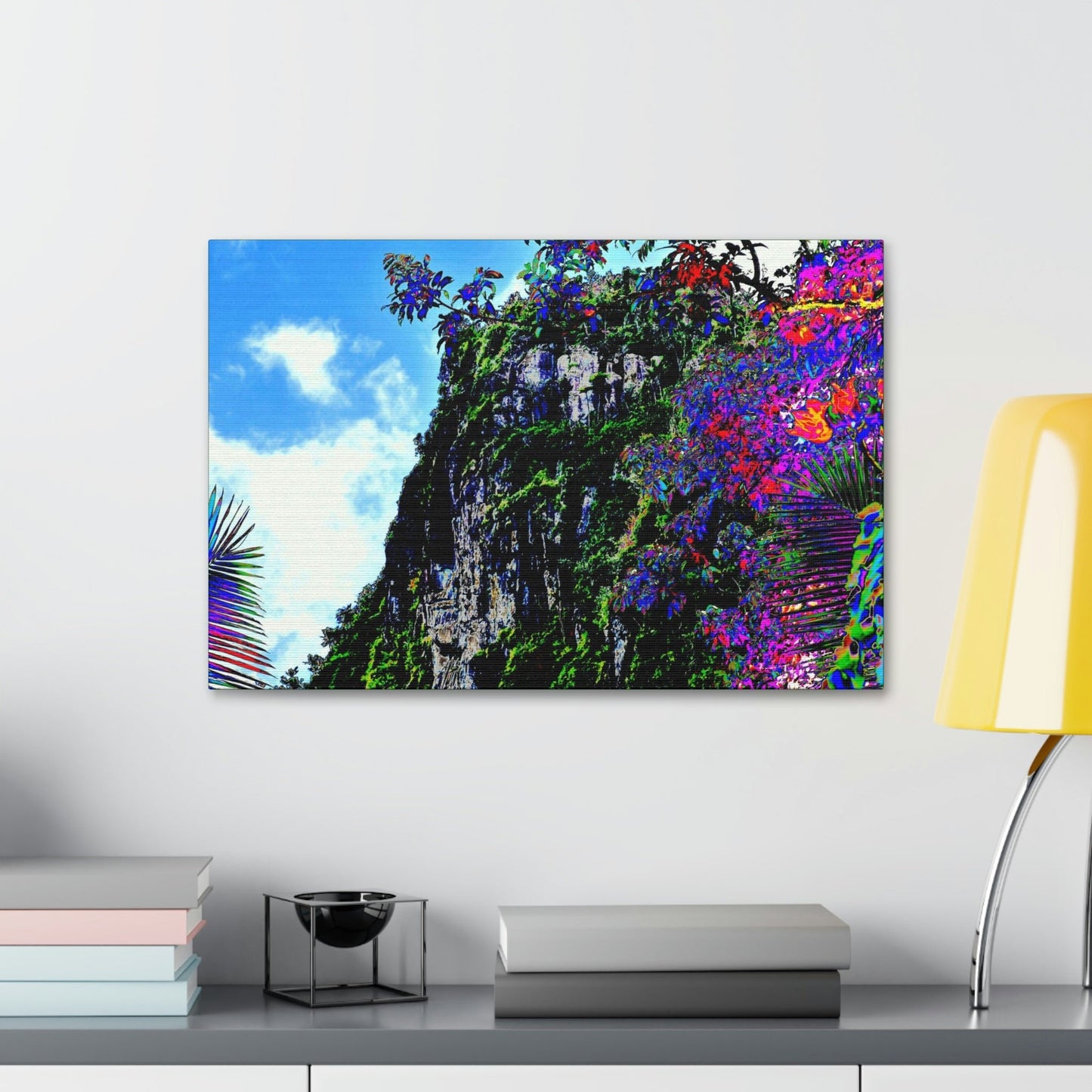 Canvas Stretched - Forest@Home - El Yunque National Forest - Recovering from Hurricane Maria - peaks exposed by the storm - Green Forest Home