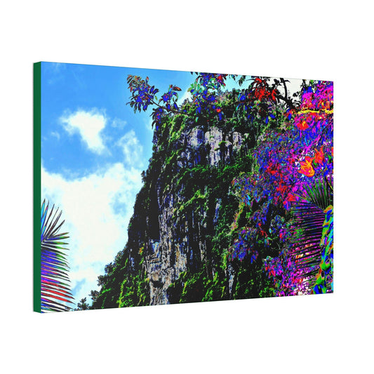 Canvas Stretched - Forest@Home - El Yunque National Forest - Recovering from Hurricane Maria - peaks exposed by the storm - Green Forest Home