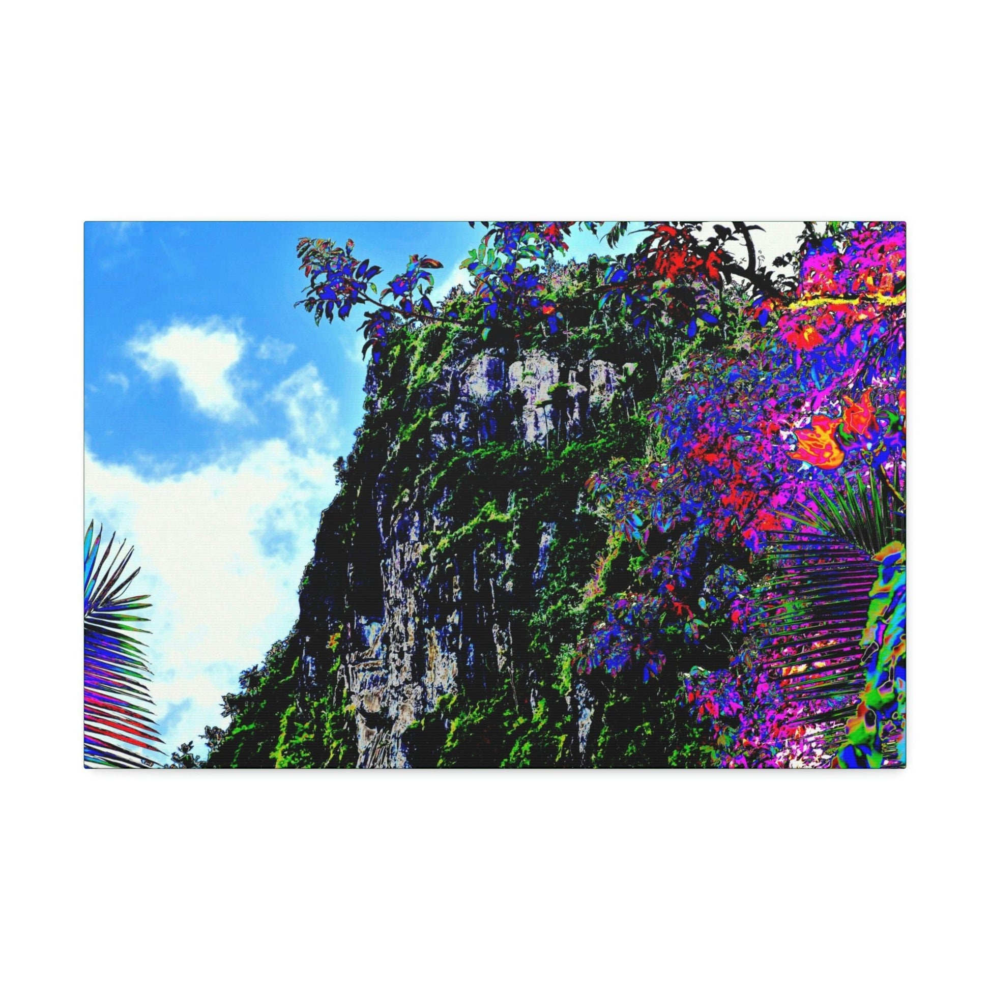 Canvas Stretched - Forest@Home - El Yunque National Forest - Recovering from Hurricane Maria - peaks exposed by the storm - Green Forest Home
