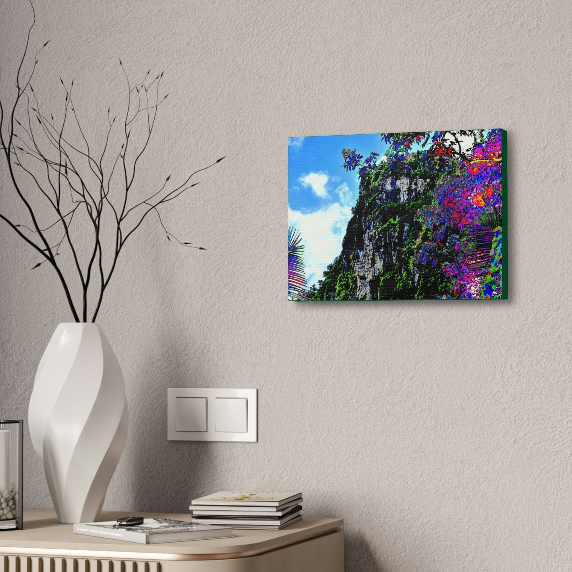 Canvas Stretched - Forest@Home - El Yunque National Forest - Recovering from Hurricane Maria - peaks exposed by the storm - Green Forest Home