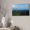 Canvas Stretched - Forest@Home - El Yunque National Forest - Recovering from Hurricane Maria - Sea view from PR 191 and decimated forest - Green Forest Home