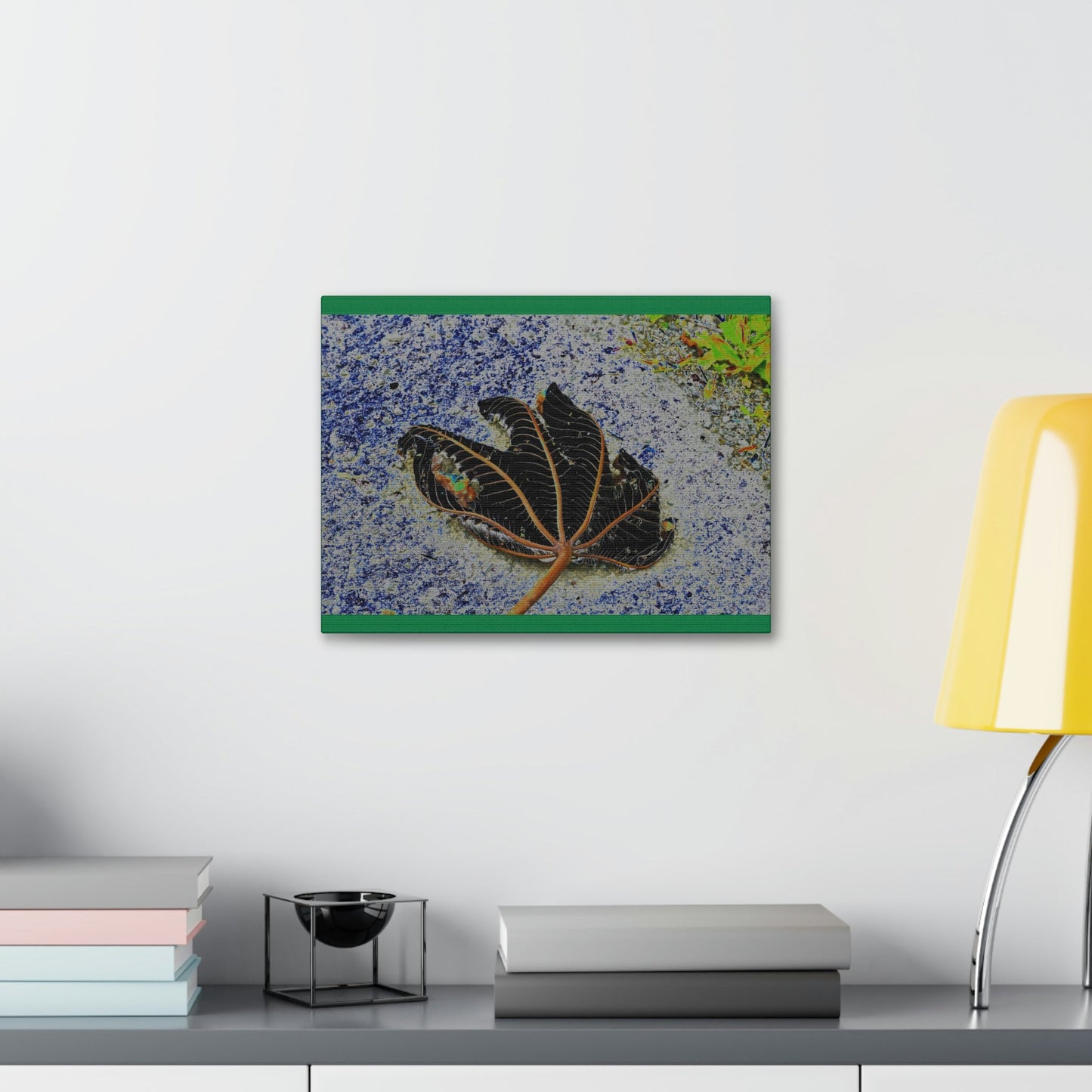 Canvas Stretched - Forest@Home - El Yunque National Forest Recovering from Hurricane Maria - The artistic Yagrumo tree leaf color modified - Green Forest Home