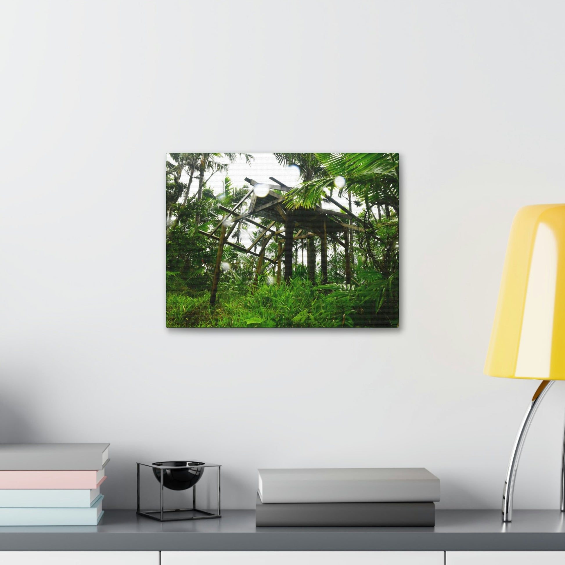 Canvas Stretched - Forest@Home - El Yunque - Recovering from Hurricane Maria - 3rd Shelter destroyed by Maria - Tradewinds - Green Forest Home
