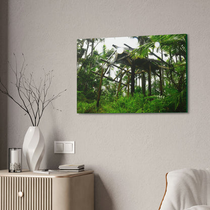 Canvas Stretched - Forest@Home - El Yunque - Recovering from Hurricane Maria - 3rd Shelter destroyed by Maria - Tradewinds - Green Forest Home