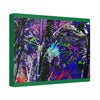 Canvas Stretched - Forest@Home - El Yunque - Recovering from Hurricane Maria - Bromeliad turns blue in sierra palm forest - color modified - Green Forest Home