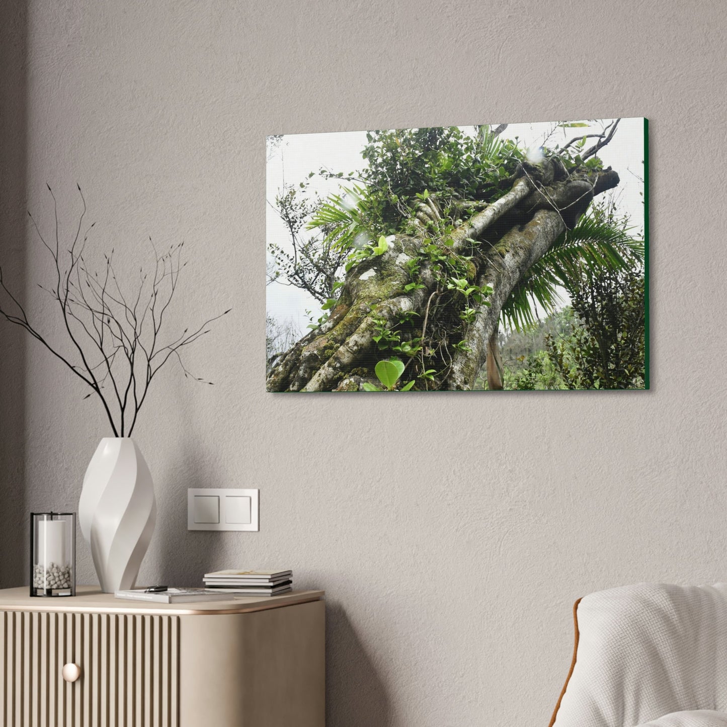 Canvas Stretched - Forest@Home - El Yunque - Recovering from Hurricane Maria - Color mod enhances Tree jumble common in EYNF - Tradewinds - Green Forest Home