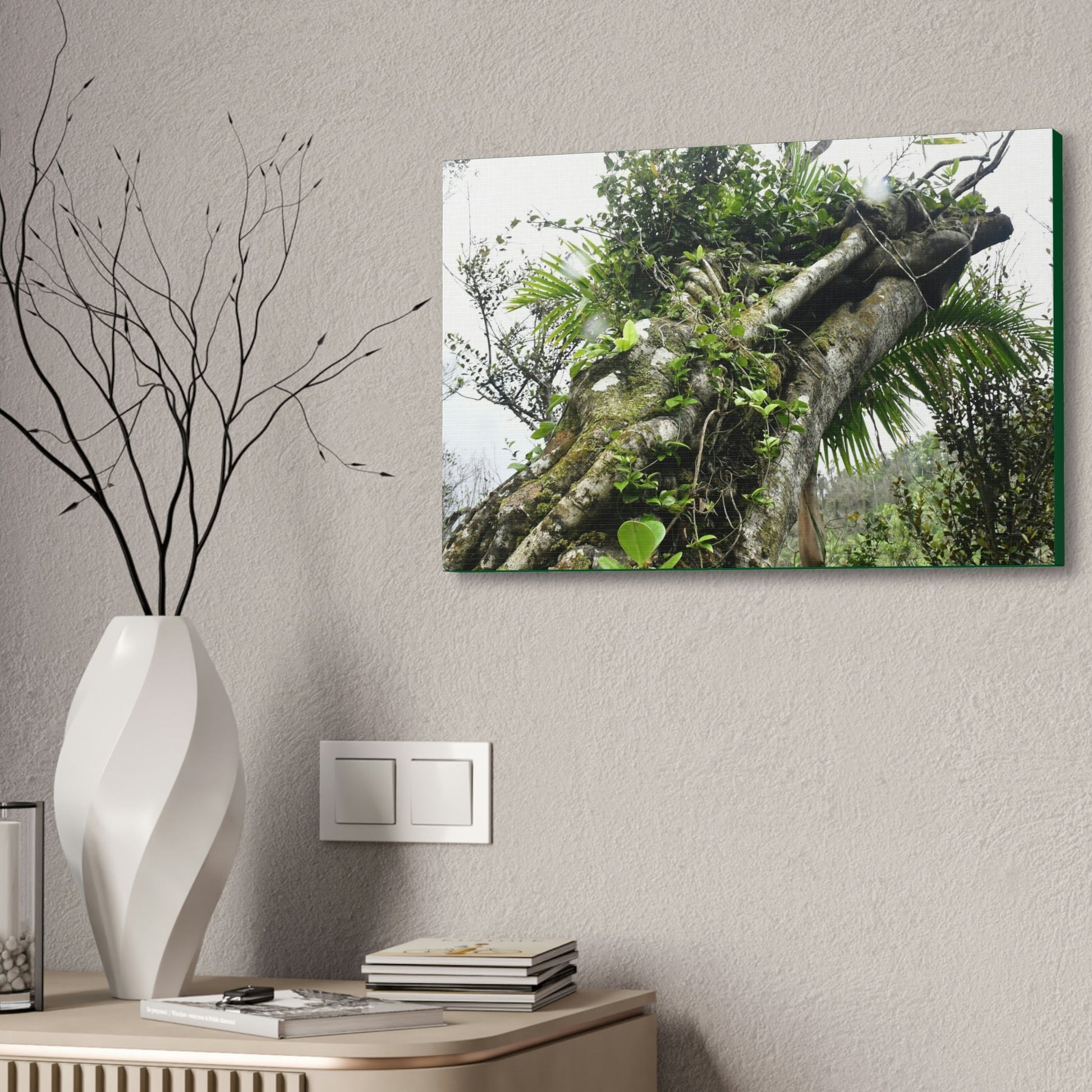 Canvas Stretched - Forest@Home - El Yunque - Recovering from Hurricane Maria - Color mod enhances Tree jumble common in EYNF - Tradewinds - Green Forest Home